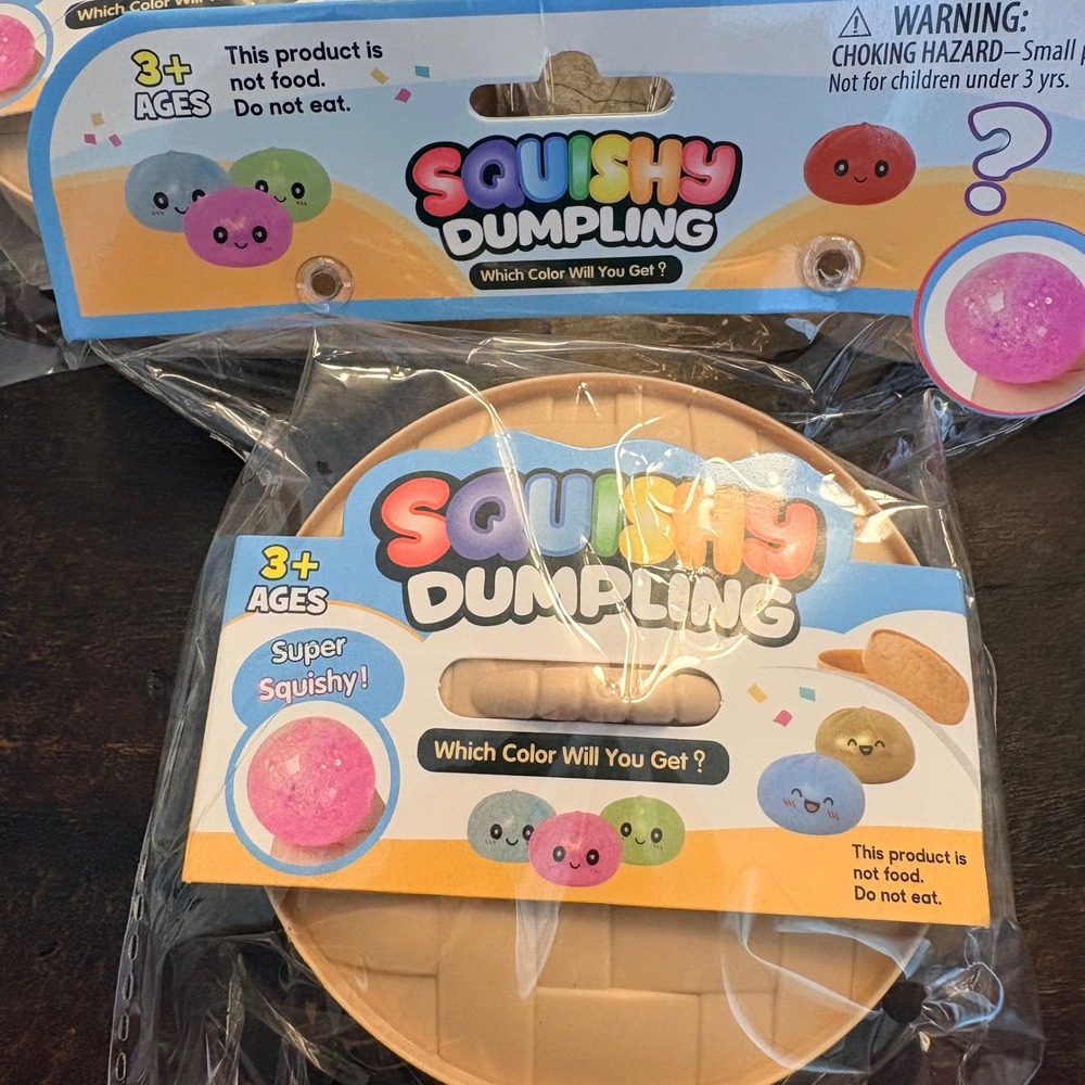 Lot of 3 Squishy Dumpling Mystery Bag Sensory Fidget Toy 57893 NEW - Picture 2 of 3